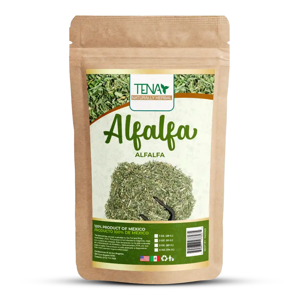 Alfalfa Natural 100 % - Hierba seca y natural Tena Naturally 4 onzas