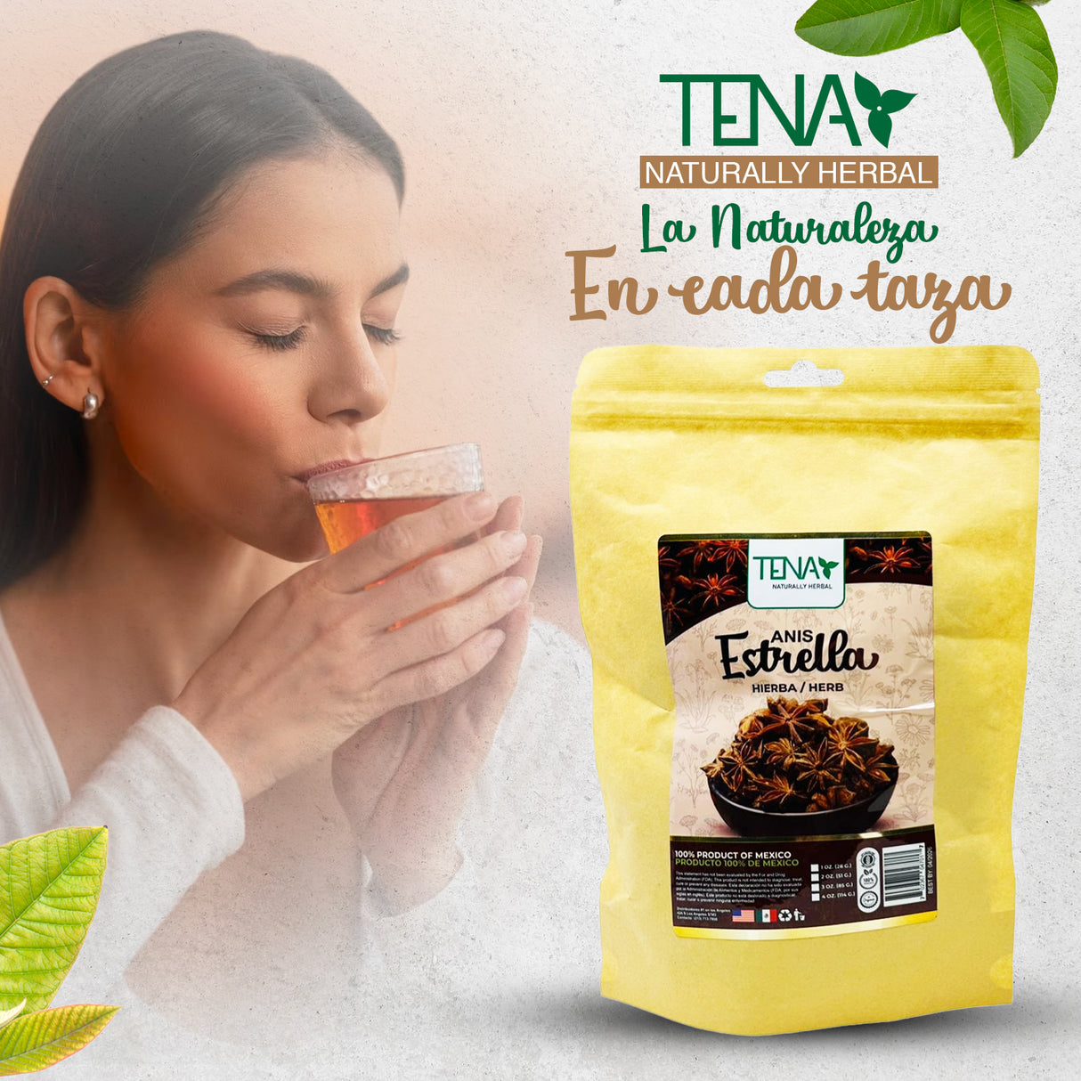 Hierba Anís Estrella 4 oz - Especia Herbal Aromática para Té, Cocina y Remedios Naturales