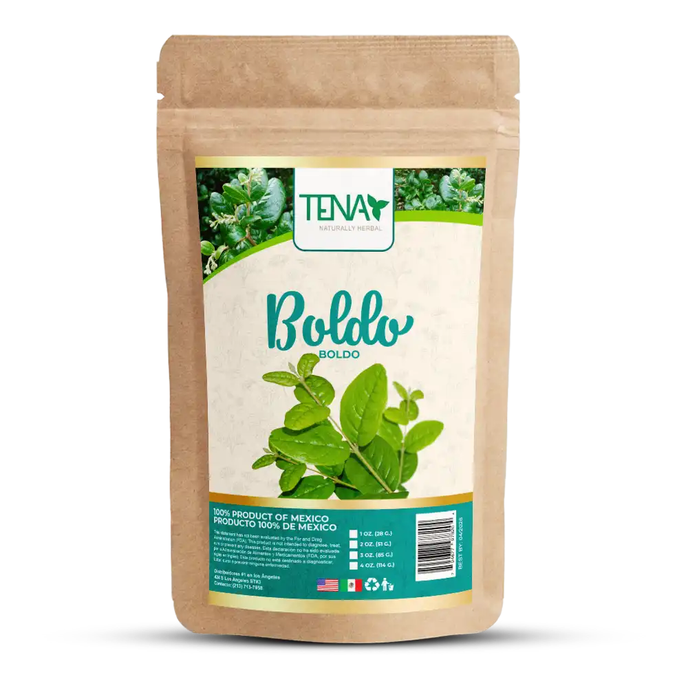 Boldo 4 onzas Tena Naturally Herbal - Boldo seco para preparar infusión 4 oz