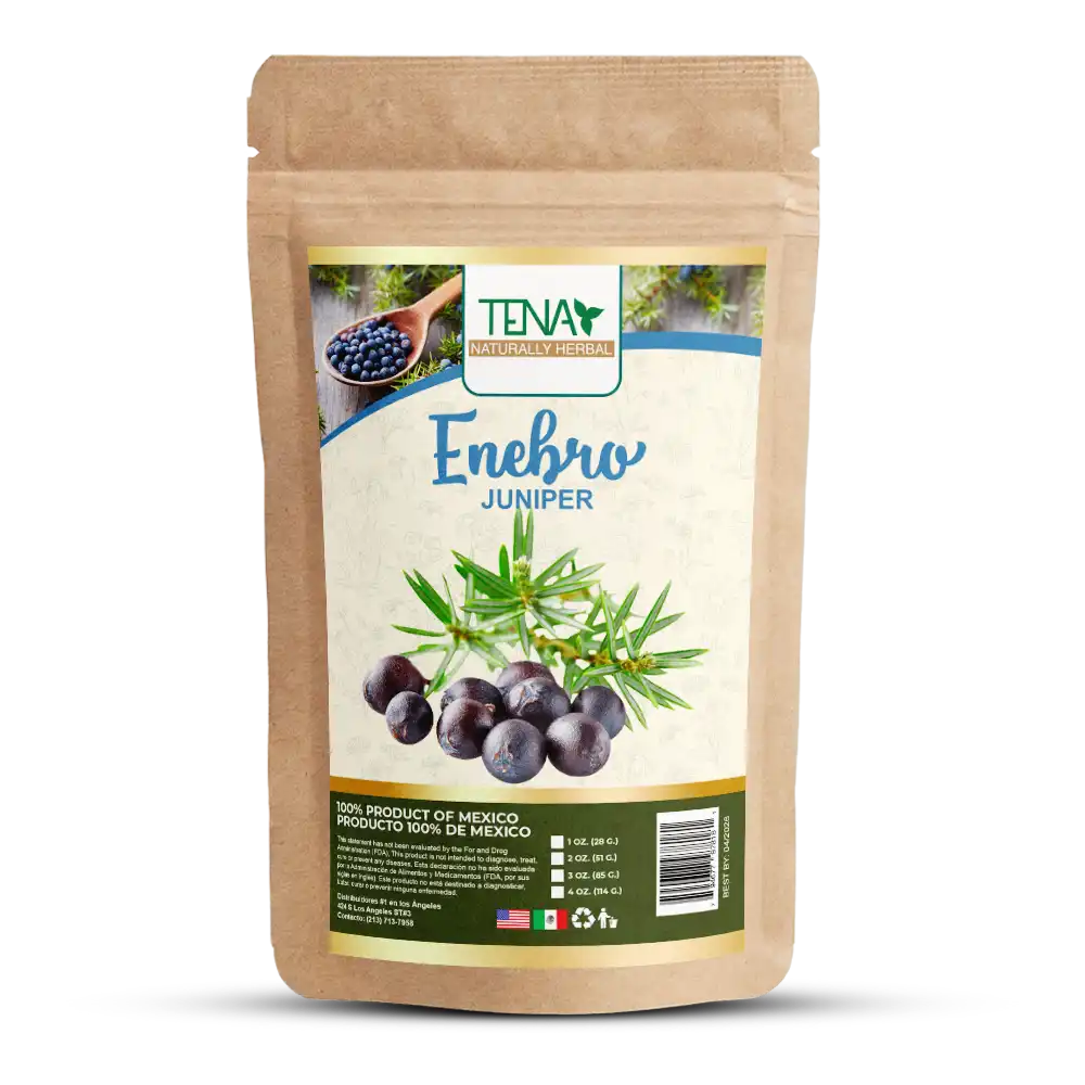 Enebro natural 100 %  bolsa con 4 onzas de Enebro - Beneficios extraordinarios del enebro