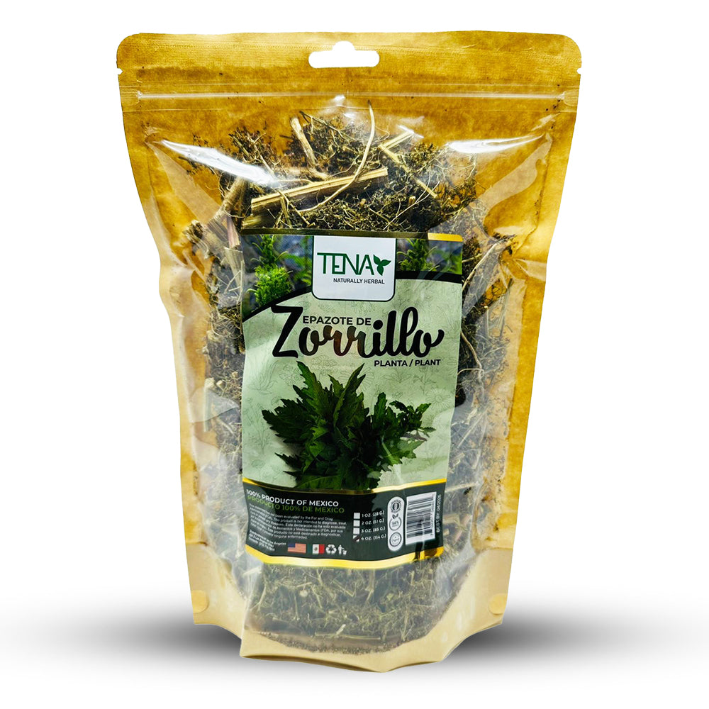 Hierba para té natural Epazote de Zorrillo 4 oz - Deléitate con el sabor tradicional y beneficios para la salud.