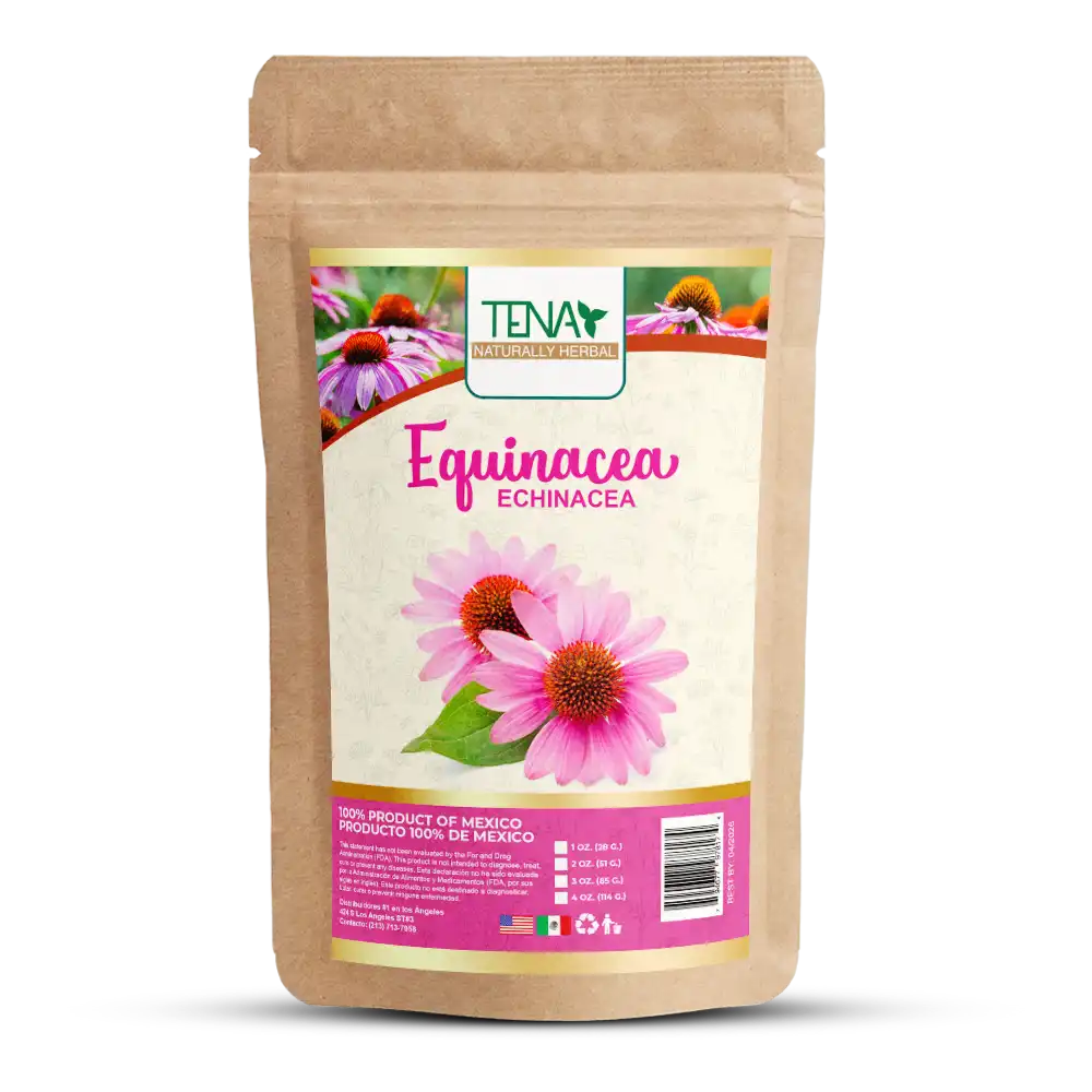 Equinacea seca para infusión bolsa de 4 onzas - Hierba natural y orgánica.