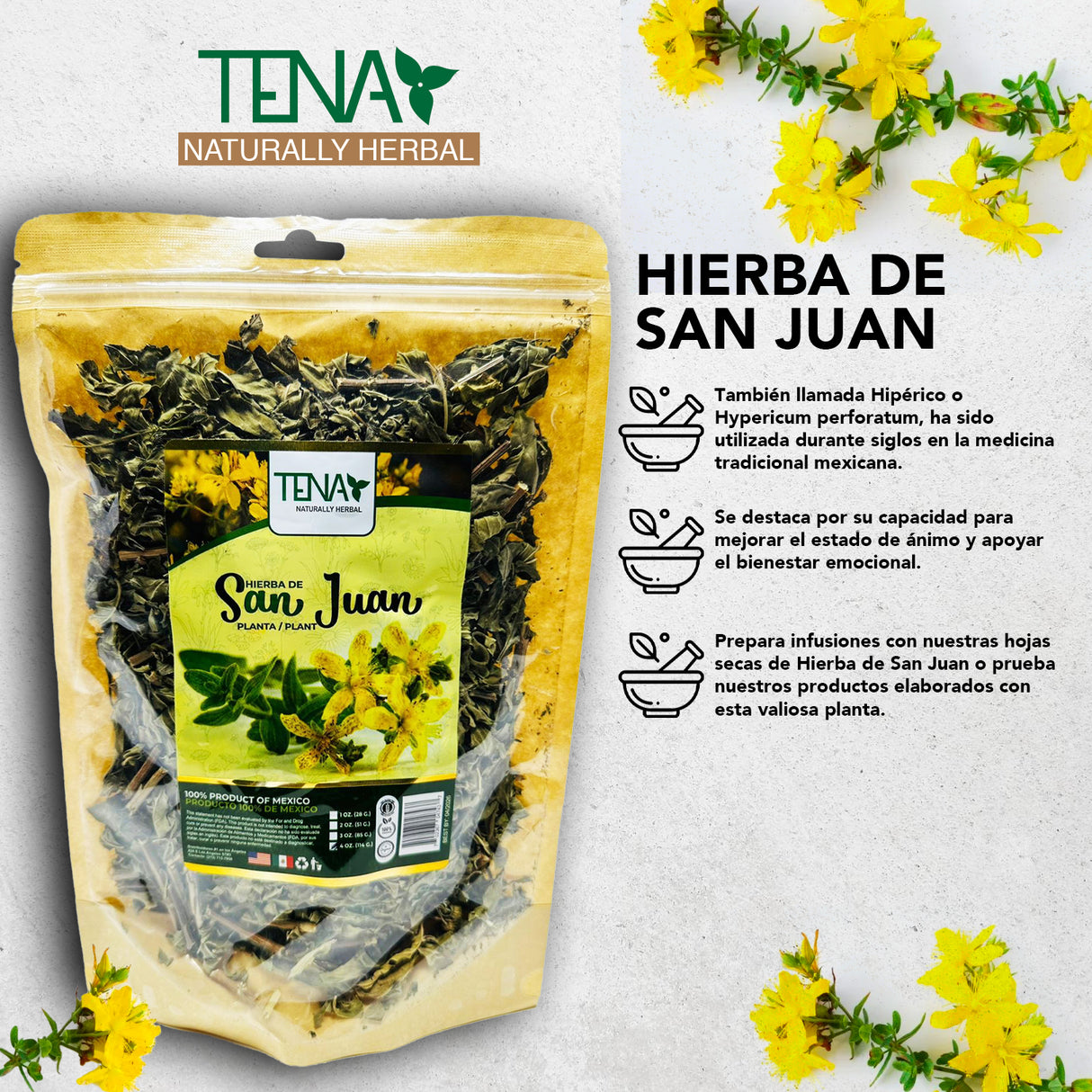 Hierba de San Juan 4 oz - El aliado natural para tu bienestar.