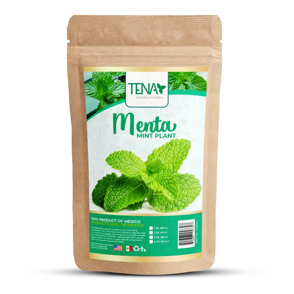 Menta Hierba orgánica bolsa con 4 onzas - Herbal Mint 4 oz Tena Naturally Herbal