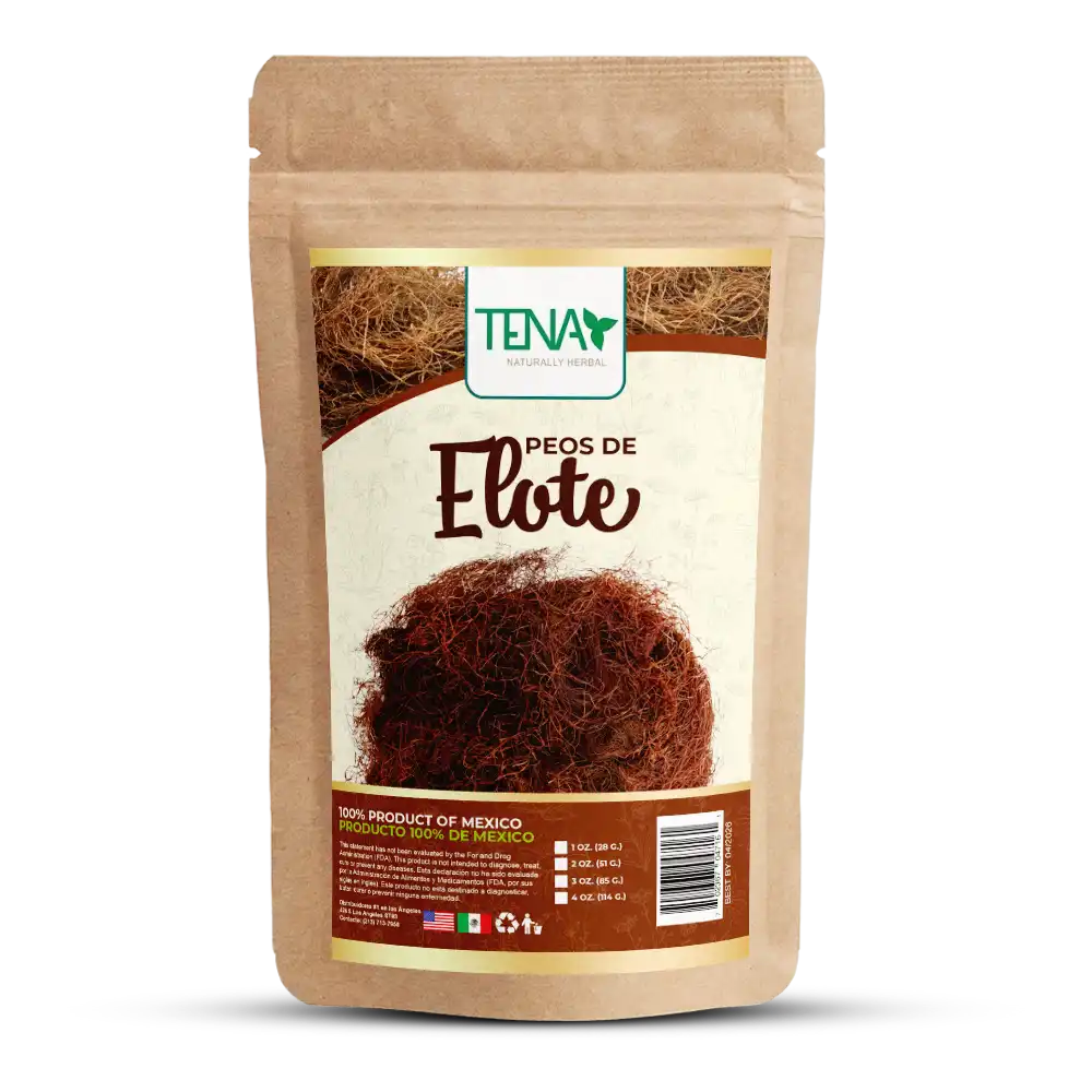 Pelos de Elote 4 onzas - Tena Naturally Herbal, Corn Hairs Tea 4 oz Orgánico y natural