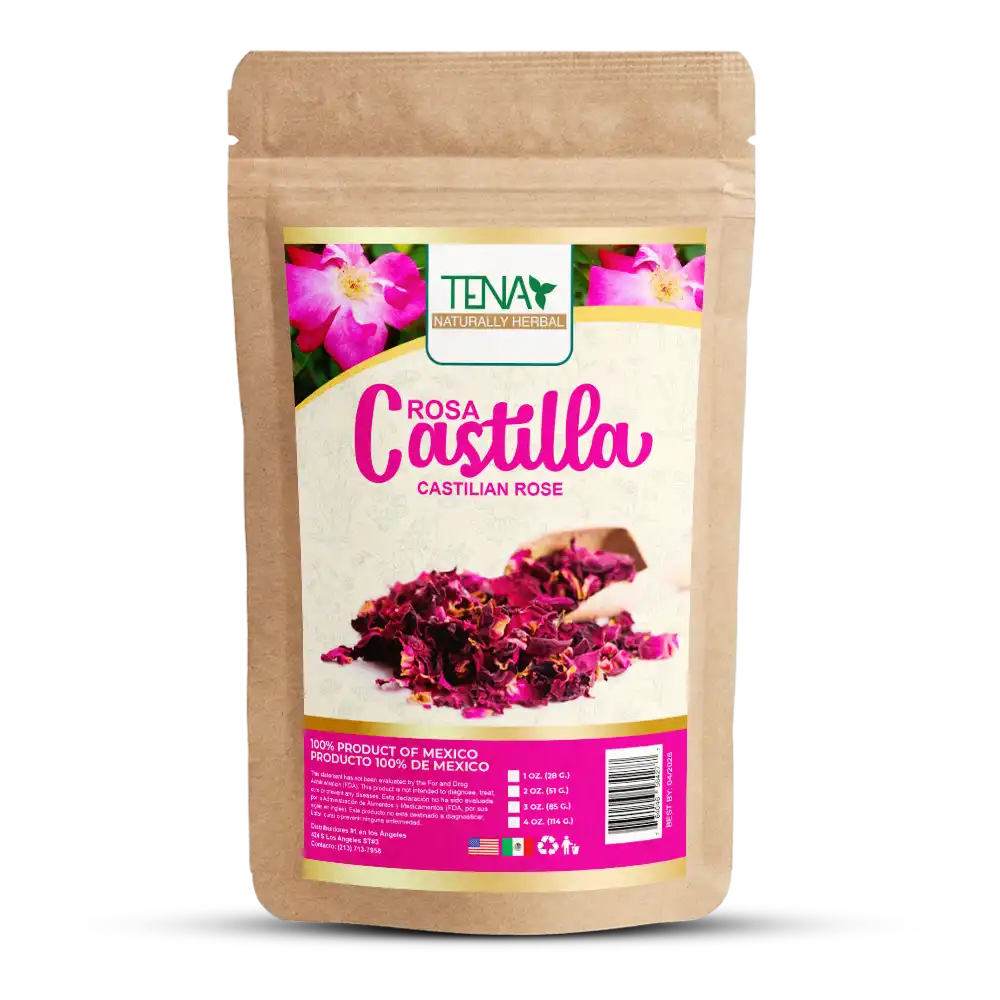 Rosa de Castilla bolsa con 4 onzas (Rosa de castilla pura 100 % natural) - 4 onzas