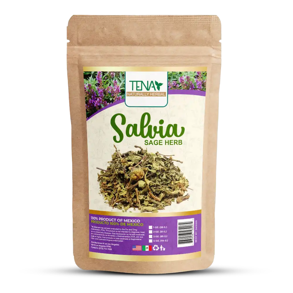 Salvia Sage leaves dried bolsa de 4 onzas - Salvia natural para infusión/té