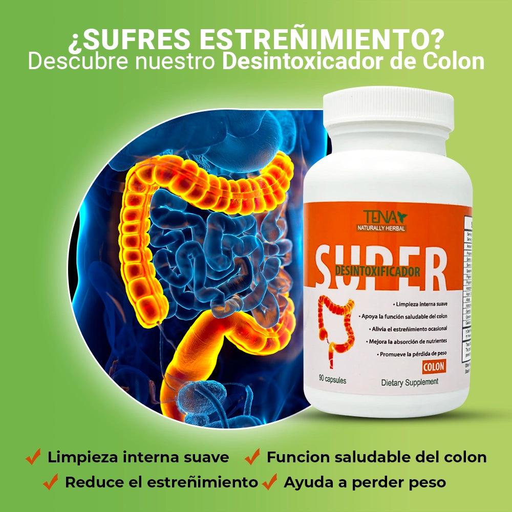 Capsulas Colon Desintoxicador Tena Natural - Limpieza interna y vitalidad.