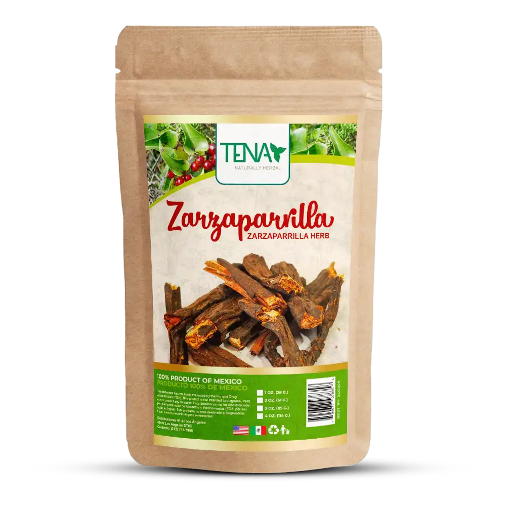 Zarzaparrilla bolsa de 4 onzas - Sarsaparrilla natural y seca, lista para infusión