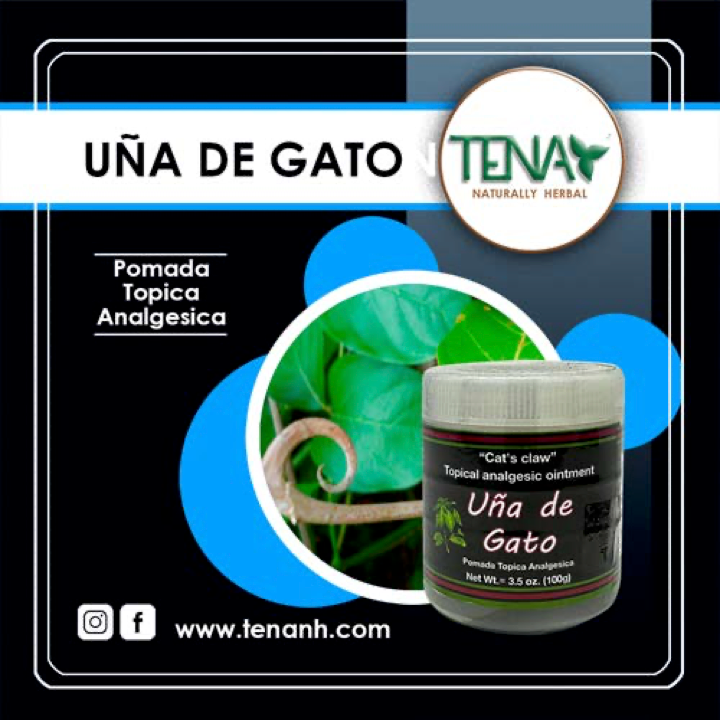 Pomada analgésica uña de gato - Tratamiento natural contra molestias.