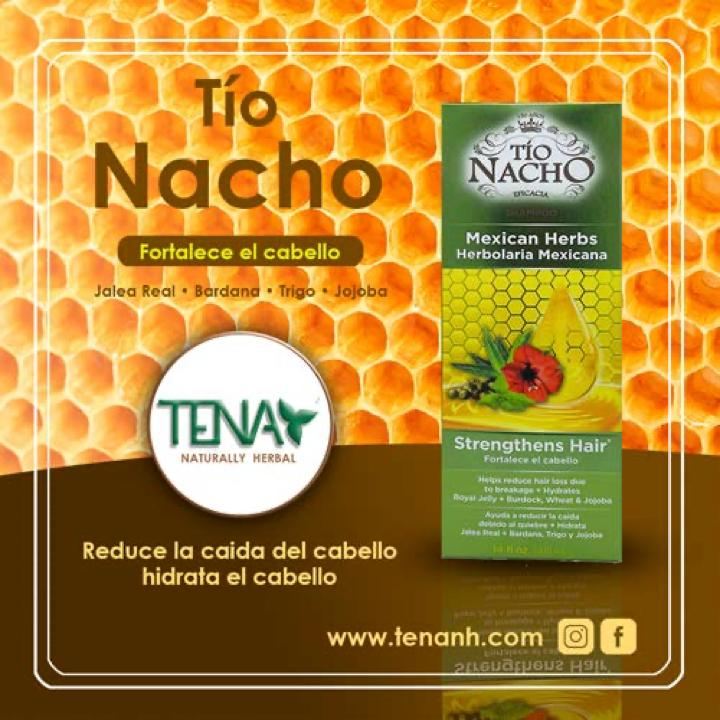 Champú de Tío Nacho - Jalea Real, Bardana, Trigo, Jojoba para un cabello vital.