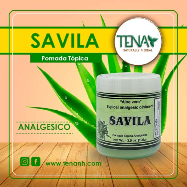 Pomada tópica analgésica de aloe vera - Formula revitalizante y refrescante.